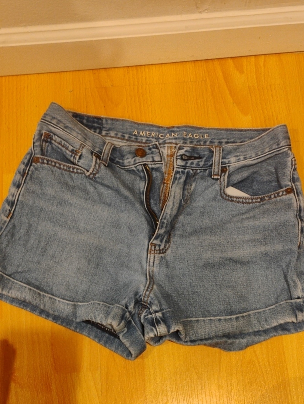 American Eagle Outfitters Faded Blue Denim Shorts
